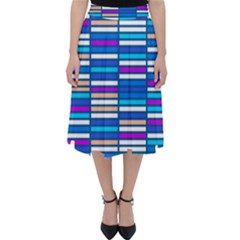 Color Grid 04 Folding Skater Skirt