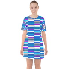 Color Grid 04 Sixties Short Sleeve Mini Dress by jumpercat