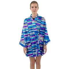 Color Grid 04 Long Sleeve Kimono Robe