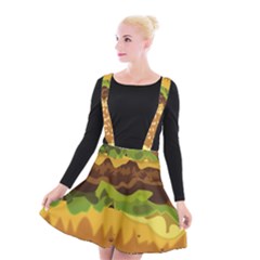 Burger Suspender Skater Skirt by berwies