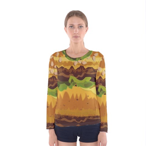 Burger Women s Long Sleeve Tee by berwies