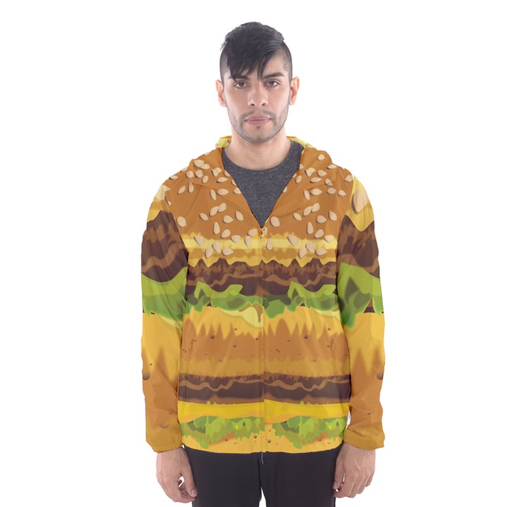 burger Hooded Wind Breaker (Men)