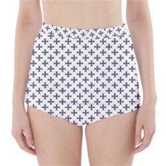 Black Cross High-waisted Bikini Bottoms by jumpercat