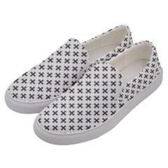 Black Cross Men s Canvas Slip Ons by jumpercat