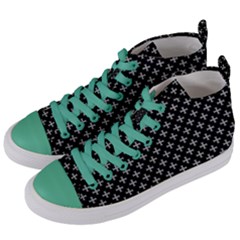 White Cross Women s Mid-top Canvas Sneakers by jumpercat