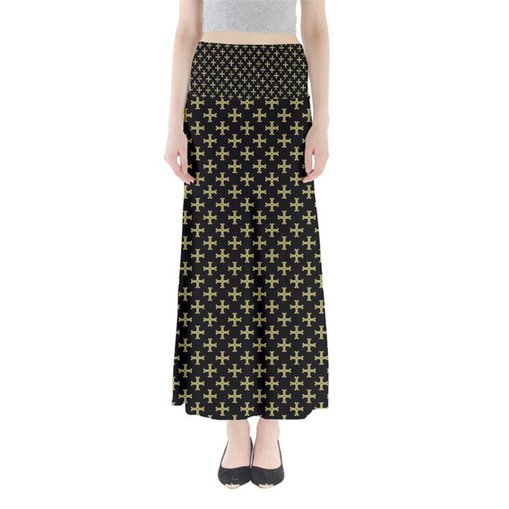 Yellow Cross Full Length Maxi Skirt