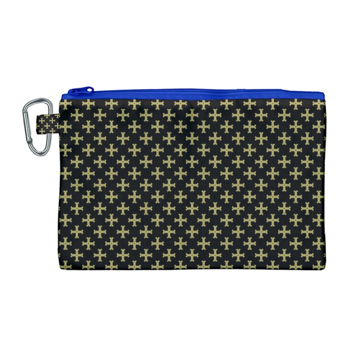 Yellow Cross Canvas Cosmetic Bag (Large)