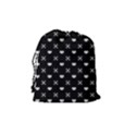 White Pixel Skull Pirate Drawstring Pouches (Medium)  View2