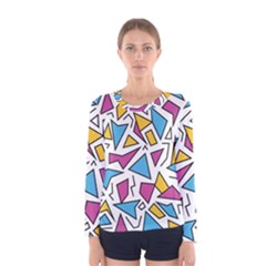 Retro Shapes 01 Women s Long Sleeve Tee