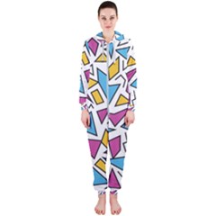 Retro Shapes 01 Hooded Jumpsuit (ladies)  by jumpercat