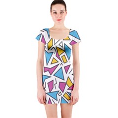 Retro Shapes 01 Short Sleeve Bodycon Dress by jumpercat