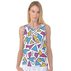 Retro Shapes 01 Women s Basketball Tank Top by jumpercat