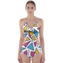 Retro Shapes 01 Cut-Out One Piece Swimsuit View1