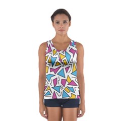 Retro Shapes 01 Sport Tank Top  by jumpercat