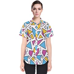 Retro Shapes 01 Women s Short Sleeve Shirt