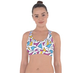 Retro Shapes 01 Cross String Back Sports Bra by jumpercat