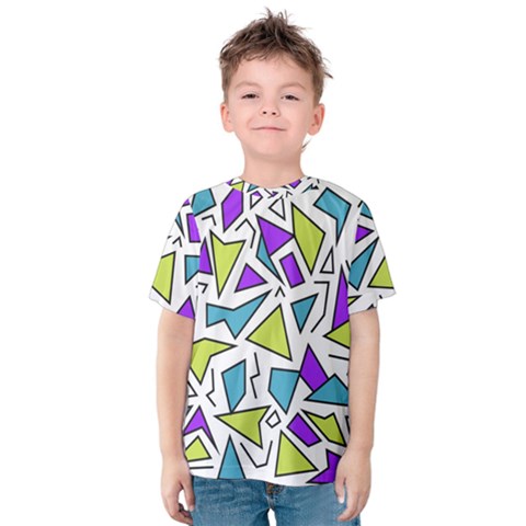 Retro Shapes 02 Kids  Cotton Tee by jumpercat