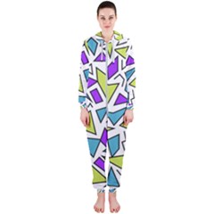 Retro Shapes 02 Hooded Jumpsuit (ladies)  by jumpercat