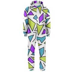 Retro Shapes 02 Hooded Jumpsuit (men)  by jumpercat