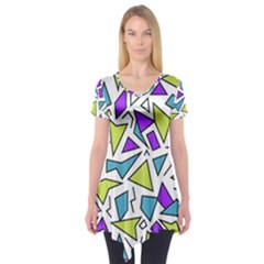 Retro Shapes 02 Short Sleeve Tunic  by jumpercat