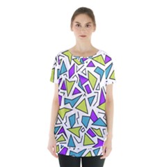 Retro Shapes 02 Skirt Hem Sports Top by jumpercat