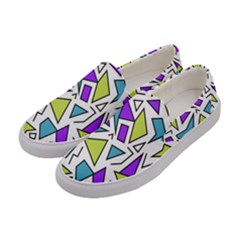 Retro Shapes 02 Women s Canvas Slip Ons