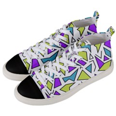 Retro Shapes 02 Men s Mid-top Canvas Sneakers