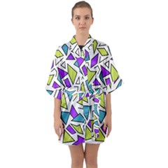 Retro Shapes 02 Quarter Sleeve Kimono Robe by jumpercat