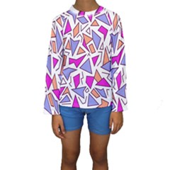 Retro Shapes 03 Kids  Long Sleeve Swimwear by jumpercat