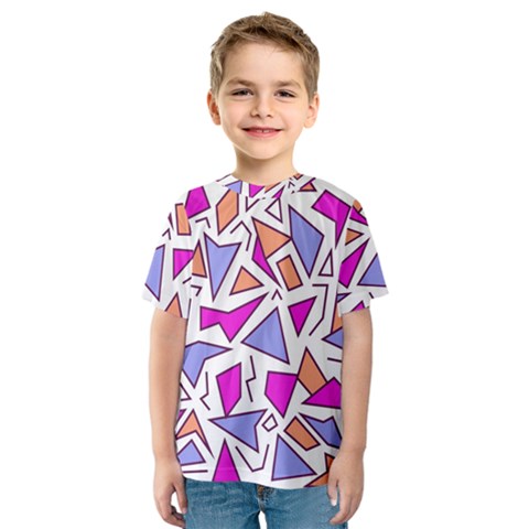 Retro Shapes 03 Kids  Sport Mesh Tee by jumpercat