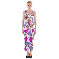 Retro Shapes 03 Fitted Maxi Dress by jumpercat