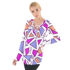 Retro Shapes 03 Tie Up Tee by jumpercat