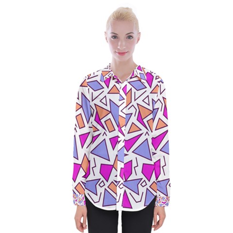 Retro Shapes 03 Womens Long Sleeve Shirt by jumpercat