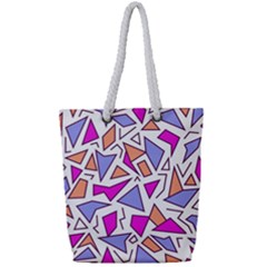 Retro Shapes 03 Full Print Rope Handle Tote (small)