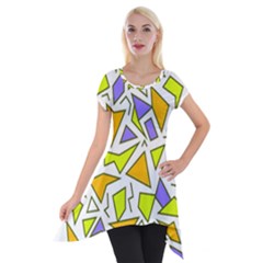 Retro Shapes 04 Short Sleeve Side Drop Tunic by jumpercat