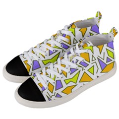 Retro Shapes 04 Men s Mid-top Canvas Sneakers