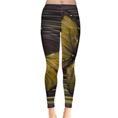 Butterfly Insect Wave Concentric Leggings  by Celenk