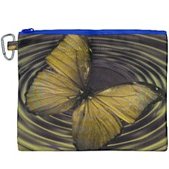 Butterfly Insect Wave Concentric Canvas Cosmetic Bag (xxxl) by Celenk