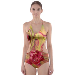 Arrangement Butterfly Aesthetics Cut-out One Piece Swimsuit by Celenk