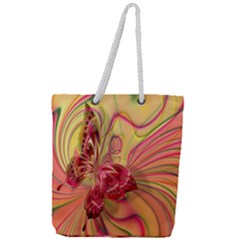 Arrangement Butterfly Aesthetics Full Print Rope Handle Tote (large)