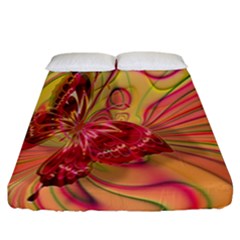 Arrangement Butterfly Aesthetics Fitted Sheet (california King Size) by Celenk