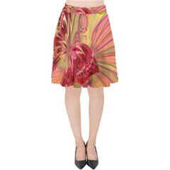 Arrangement Butterfly Aesthetics Velvet High Waist Skirt by Celenk