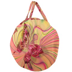 Arrangement Butterfly Aesthetics Giant Round Zipper Tote by Celenk