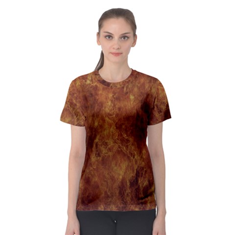 Abstract Flames Fire Hot Women s Sport Mesh Tee by Celenk