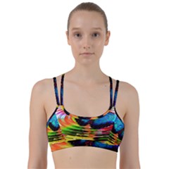 Blue Morphofalter Butterfly Insect Line Them Up Sports Bra