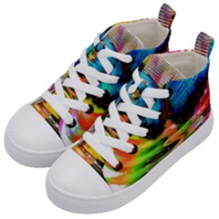 Blue Morphofalter Butterfly Insect Kid s Mid-top Canvas Sneakers