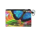 Blue Morphofalter Butterfly Insect Canvas Cosmetic Bag (Medium) View2