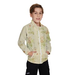 Floral Wallpaper Flowers Vintage Wind Breaker (kids) by Celenk