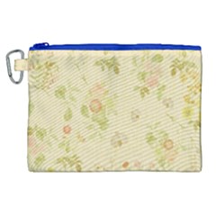 Floral Wallpaper Flowers Vintage Canvas Cosmetic Bag (xl)