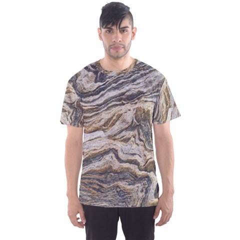 Texture Marble Abstract Pattern Men s Sports Mesh Tee by Celenk